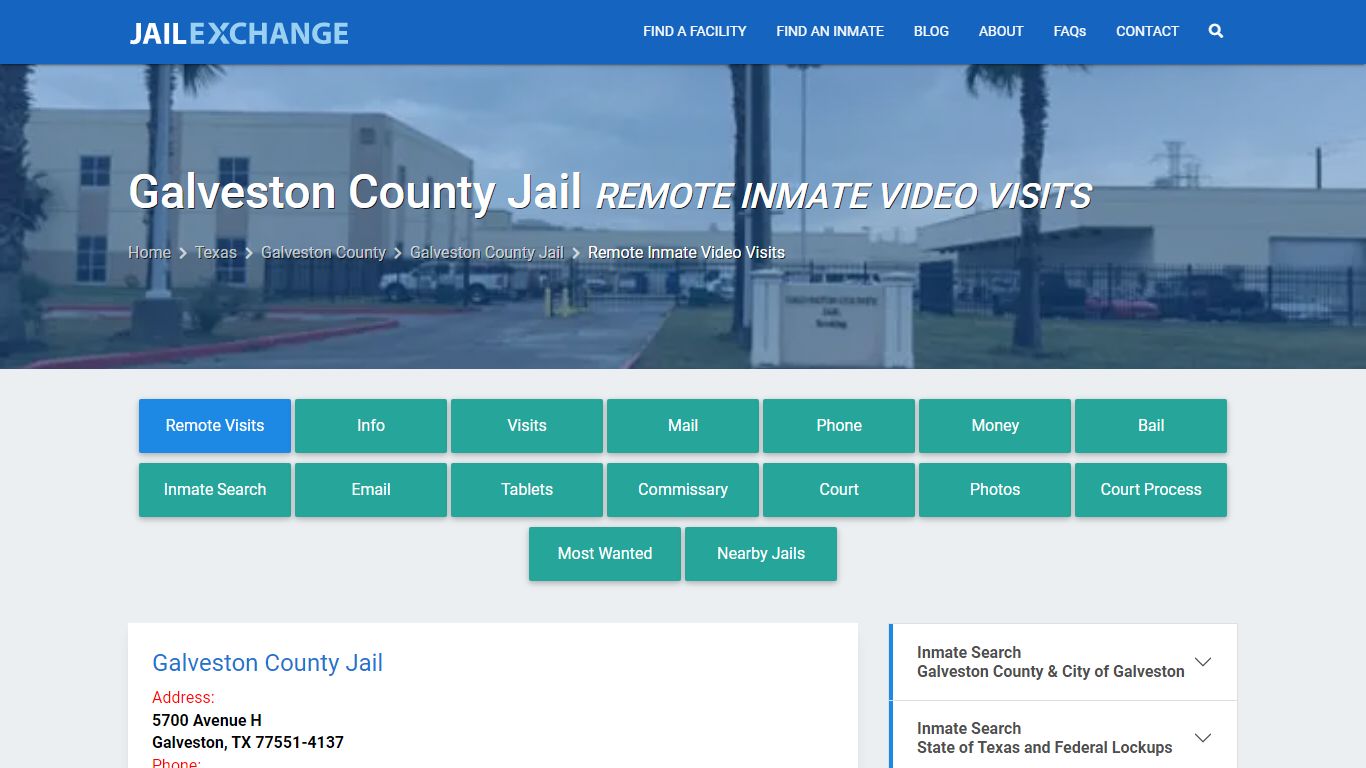 Video Visitation - Galveston County Jail, TX - Jail Exchange